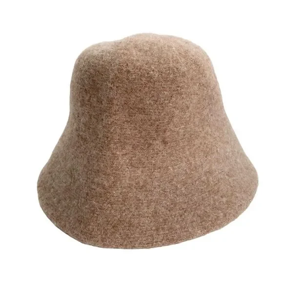 NEW Anthropologie Wool Bucket Hat in Cream Color One Size - Picture 3 of 7